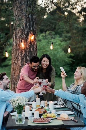 friends enjoying a meal