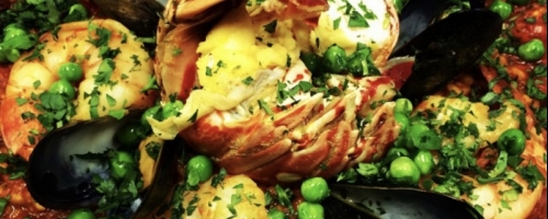 Live paella station