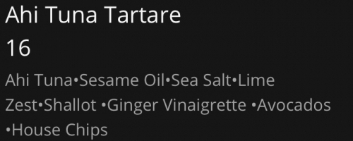 Ahi Tuna Tartare