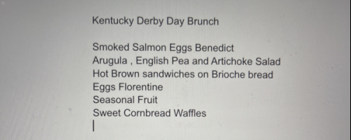 Kentucky Derby Day Brunch