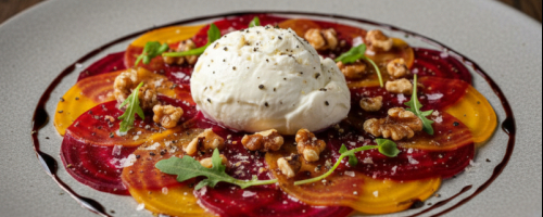 Roasted Beet Carpaccio with Goat Cheese