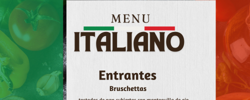Menú Italiano