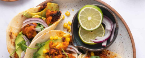 Tacos with Gochujang Cauliflower Wings