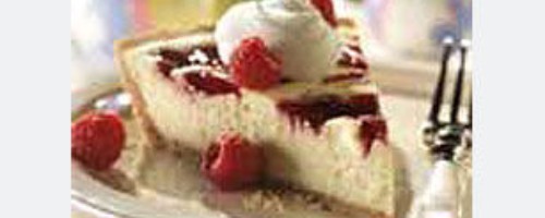 Raspberry swirl cheesecake