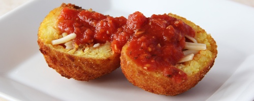 Mini Arancini with Tomato Coulis