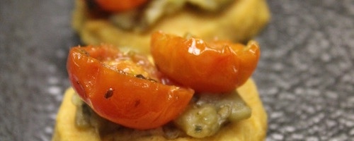 Parmesan Shortbread with Slow Roasted Cherry Tomatoes