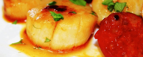 Scallops with chorizo