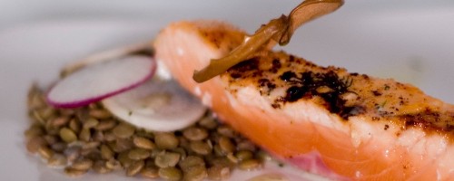 Seattle Salmon with lentils