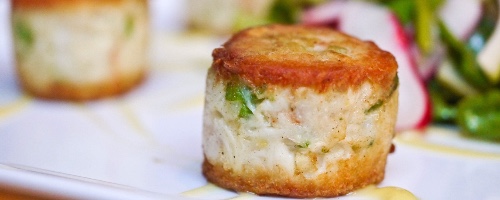 Crab cakes with miso