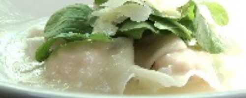 3f-Raviolis de crevettes au gingembre, sauce au lait de coco