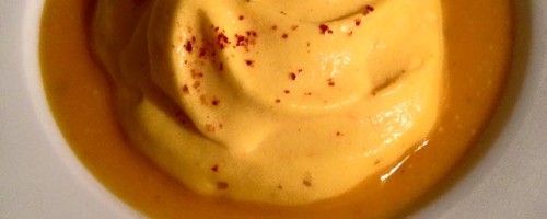 Velouté de potimarron et son espuma