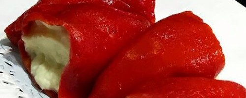 Poivron Piquillo farci à la mousse de chèvre