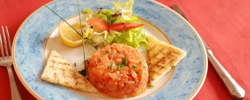 tartare de saumon mi fumé