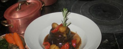 Charlotte d'Agneau de Sisteron aux Aubergines