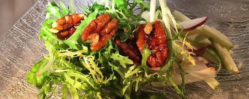 Frisée & Mizuna Salad W/ Apple Radish Slaw