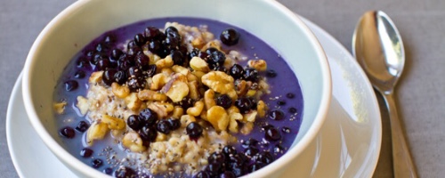 Blueberry chia oatmeal