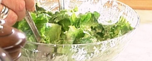 2 b- Salade verte à la crème
