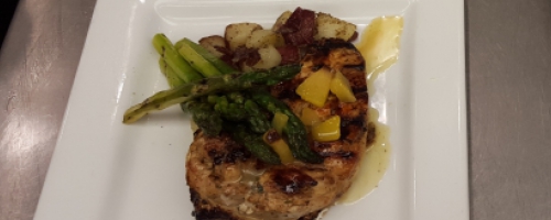 Pineapple Glazed Grilled Chicken and Asparagus