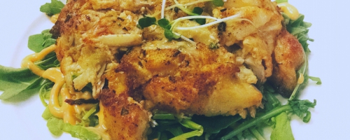 Maryland style crab cake