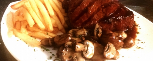 rib eye with fries