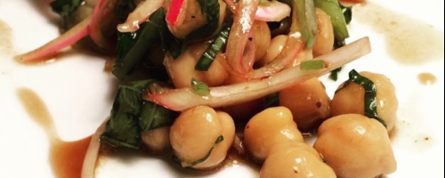 Honey Balsamic chickpea salad