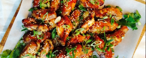 Sweet and spicy asian wings