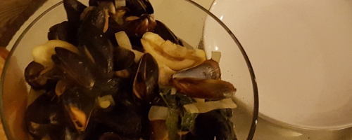 Mussels steamed in Belgain Ale