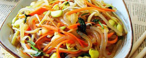 Bamboo, pickled mustard,mung-bean sprout,salad