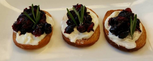 Roasted Bolsomic Cranberry Crostini