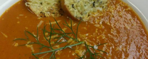 Caramelized leak Tomotoe soup