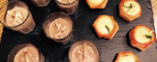 Velouté de champignons and Oignon Cream Vol-Au-Vent