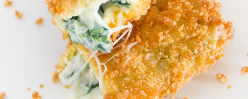 Spinach Dip Mozzarella Sticks