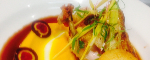 Corn fed chicken crisp skin chicken breast, smoked carrot