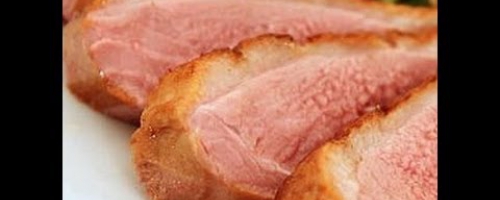 Smoked Duck with lemon honey sauce