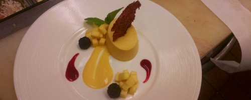 mango panna cotta