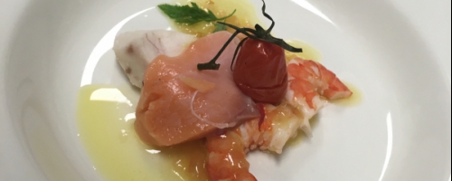 warm seafood salad with verjuice butter vinaigrette