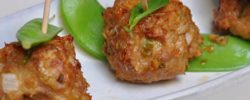 Sesame Ginger Meatball Bites