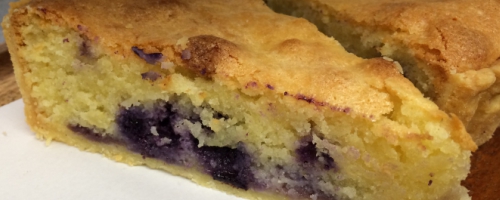 Blueberry frangipan tart with honey semi fredo