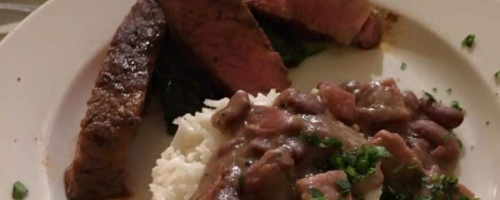 Blackend Prime Rib-eye w/ Red Beans and Rice