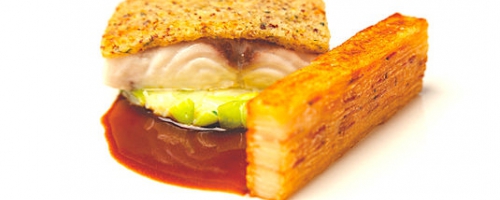 Lou en croute ET terrine croustillante de Pomme de terre ,