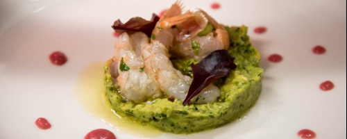 Ceviche de langoustine au piment d'éspelette