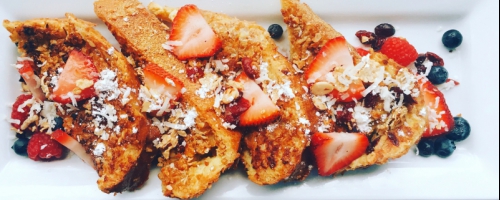 Cranberry Coconut Crunchy French Toast