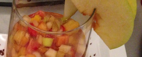 méli mélo de fruits frais du marché à la vanille