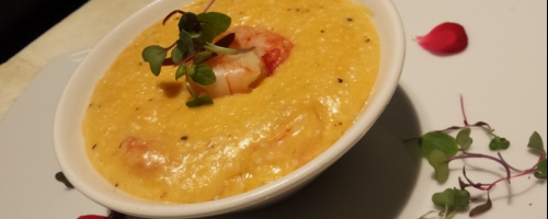 Shrimp and Cheddar grits