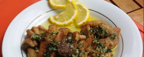 Grenouillette de Carpes comme en Dombes et gratin dauphinois