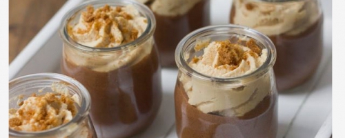 Mousse au chocolat, chantilly speculos