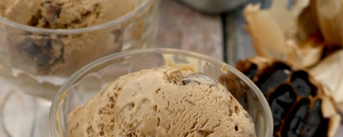 Black garlic icecream