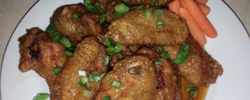 Sticky honey garlic wings