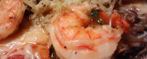 Garlic shrimp & Parmesan Naan