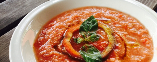 Tomato and red peppers Gazpacho